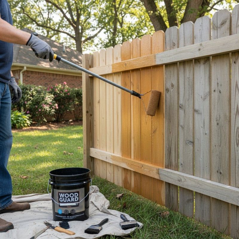 Wood Fence Painting